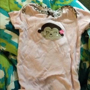 Monkey baby girl onesie